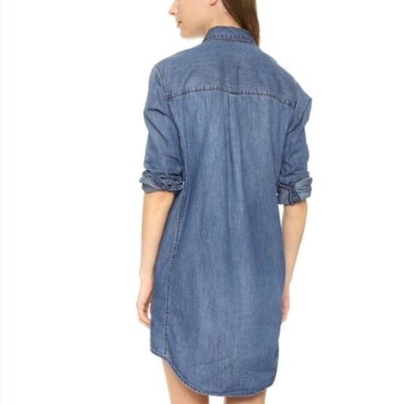 NWT Madewell Denim Long Sleeve Shirtdress - Picture 3 of 9